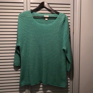 Chico’s Size 3 Lightweight 3/4 Sleeve Sweater